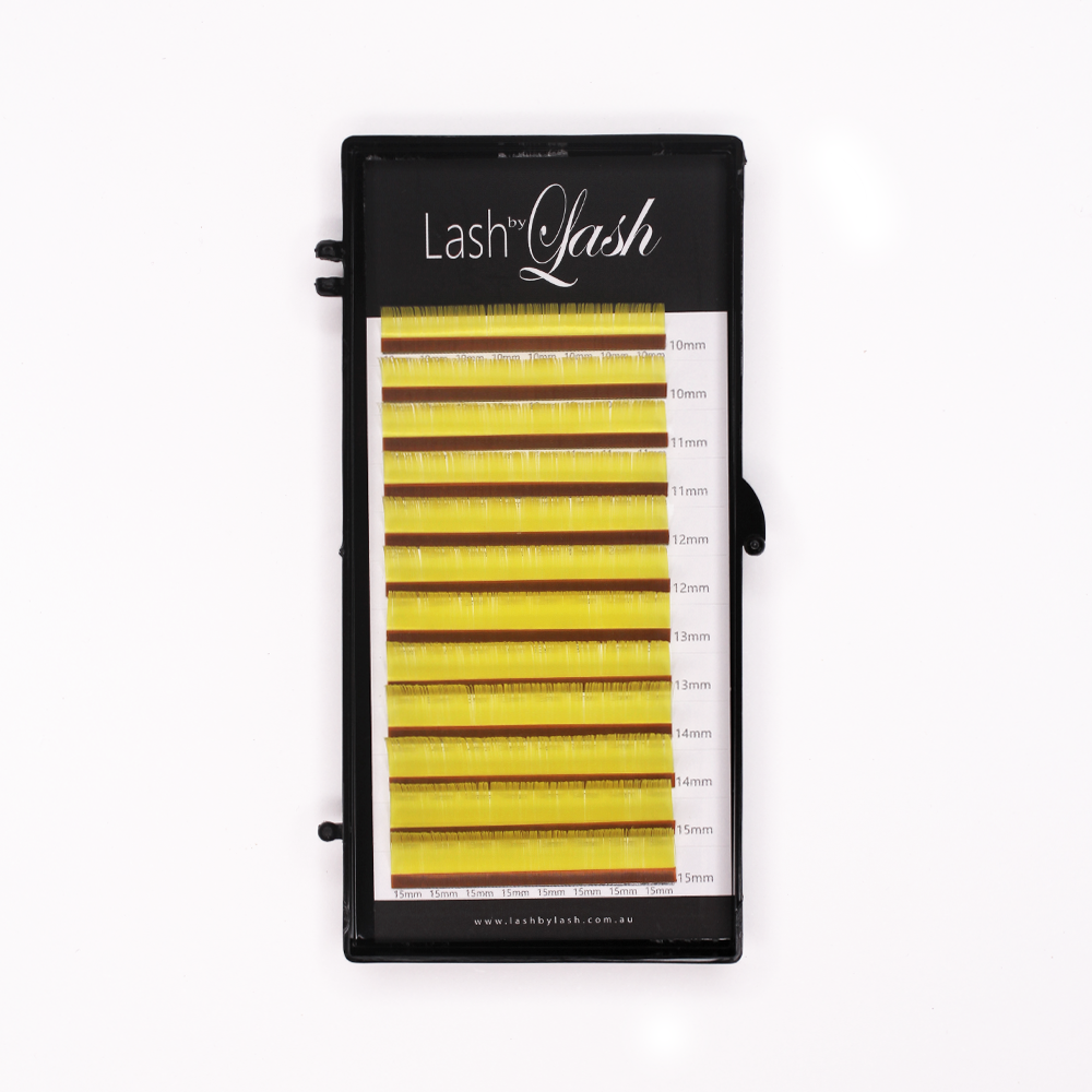 Coloured lashes 12 row trays thickness 0.07