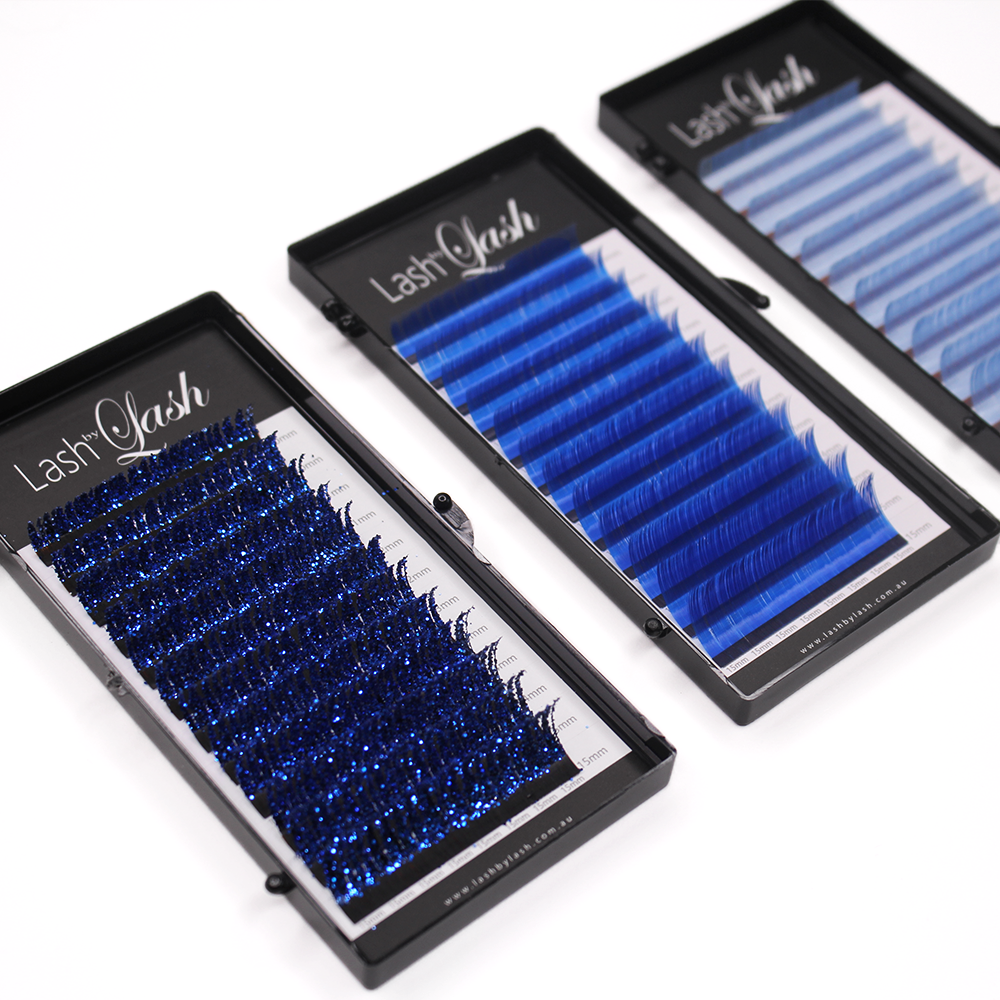 Coloured lashes 12 row trays thickness 0.07
