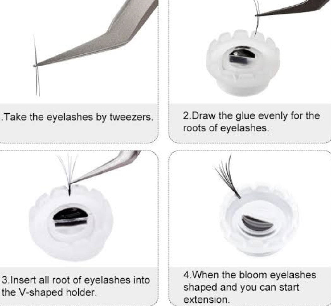 Fanning glue wells