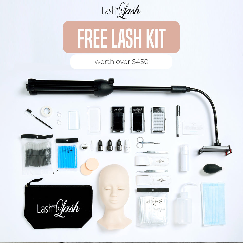 Online course fee, lash kit & FREE lash bed SHBBMUP008