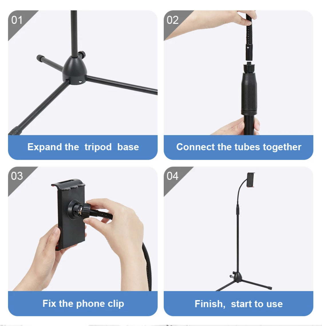 Phone holder floor stand